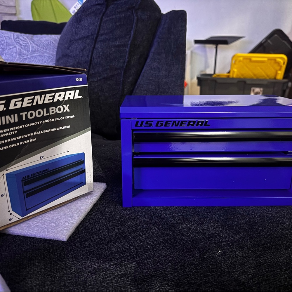 Blue Mini Storage Toolbox